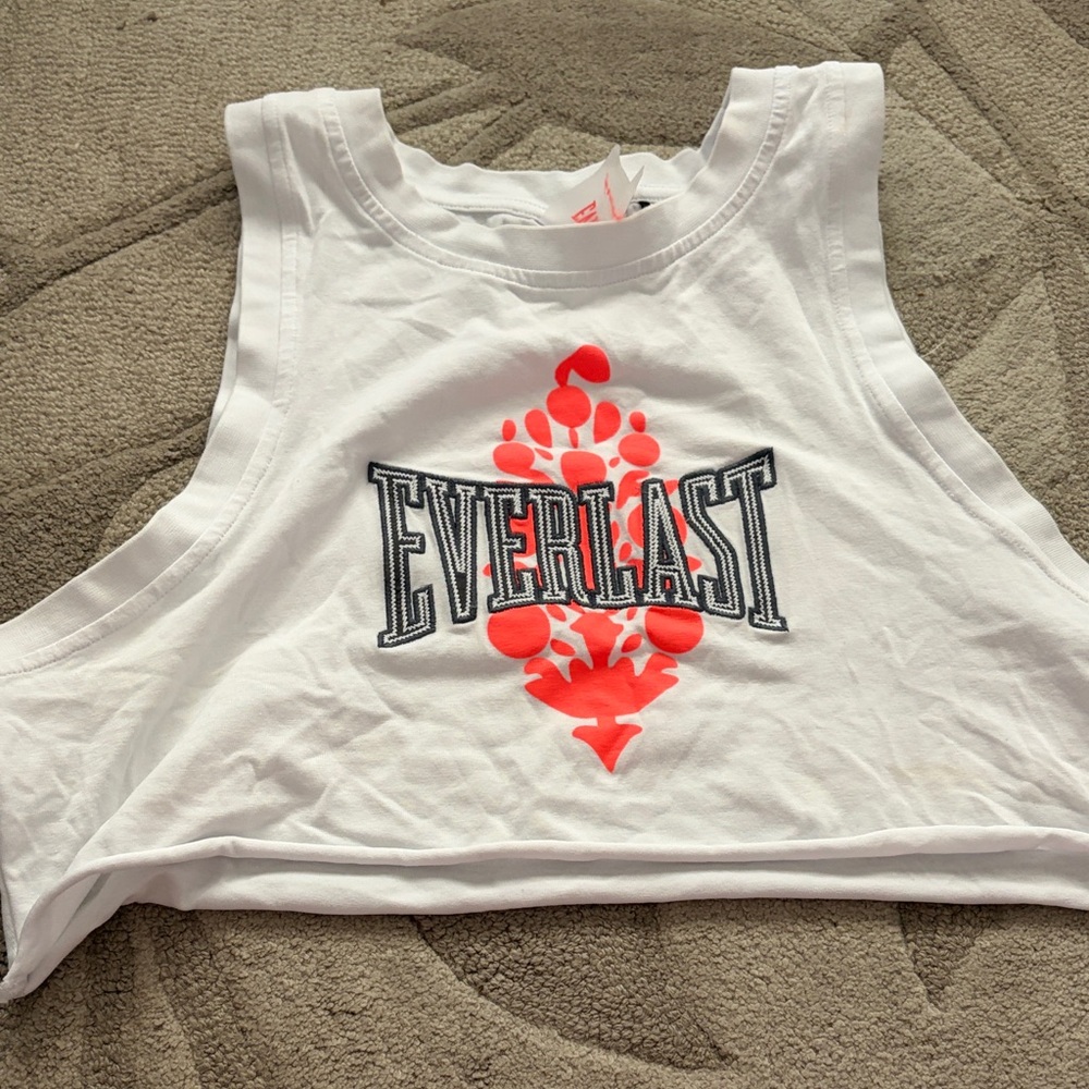 FP Movement by Free People White Crop Top with Red Graphic